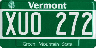 VT license plate XUO272