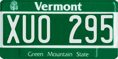VT license plate XUO295