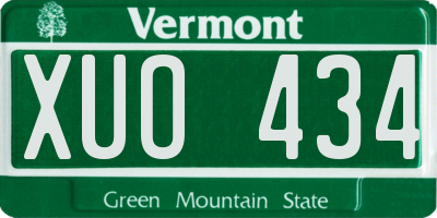 VT license plate XUO434