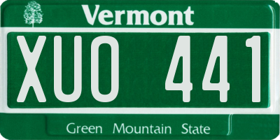 VT license plate XUO441