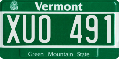 VT license plate XUO491