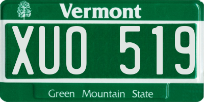 VT license plate XUO519