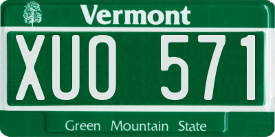 VT license plate XUO571