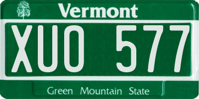 VT license plate XUO577