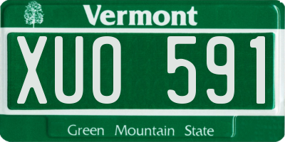 VT license plate XUO591