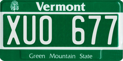 VT license plate XUO677