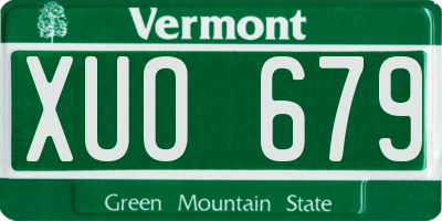 VT license plate XUO679
