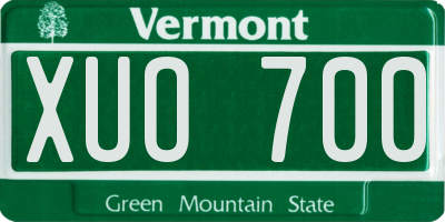 VT license plate XUO700