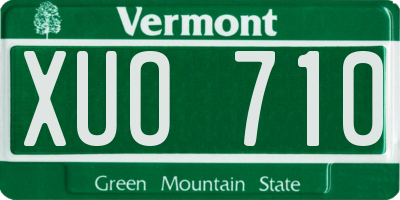 VT license plate XUO710