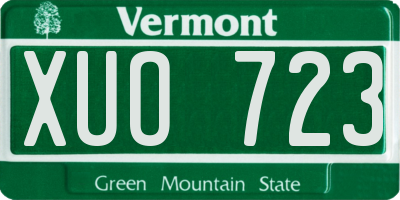 VT license plate XUO723