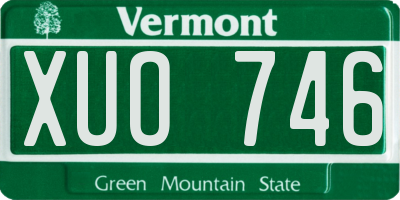 VT license plate XUO746