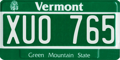 VT license plate XUO765