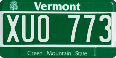 VT license plate XUO773