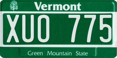 VT license plate XUO775