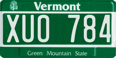 VT license plate XUO784
