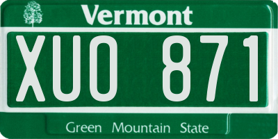VT license plate XUO871