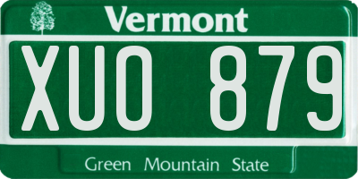 VT license plate XUO879