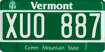 VT license plate XUO887