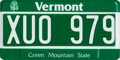 VT license plate XUO979