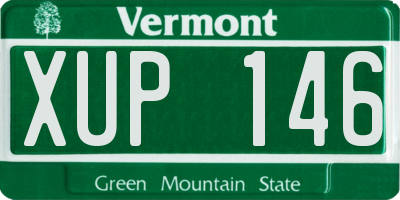 VT license plate XUP146
