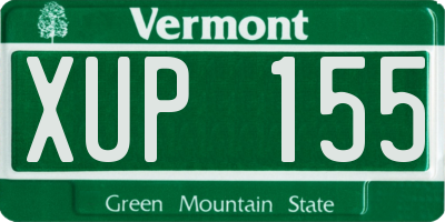VT license plate XUP155