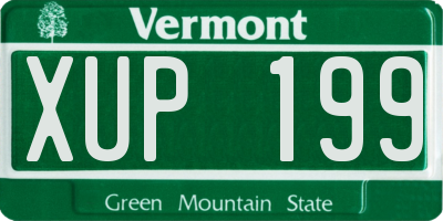 VT license plate XUP199