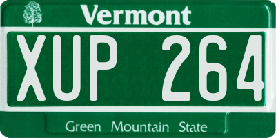 VT license plate XUP264