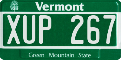 VT license plate XUP267