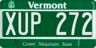 VT license plate XUP272