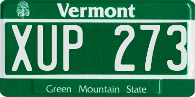 VT license plate XUP273