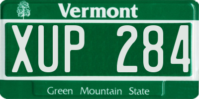 VT license plate XUP284
