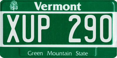 VT license plate XUP290
