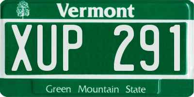 VT license plate XUP291