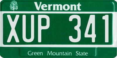 VT license plate XUP341