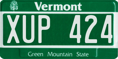VT license plate XUP424
