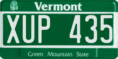 VT license plate XUP435