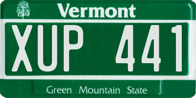 VT license plate XUP441