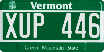 VT license plate XUP446