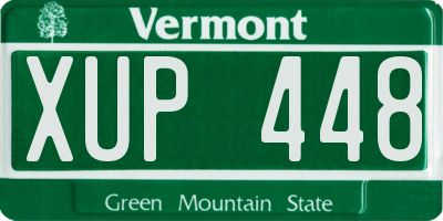 VT license plate XUP448