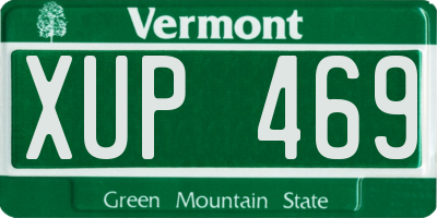 VT license plate XUP469