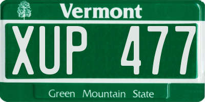 VT license plate XUP477