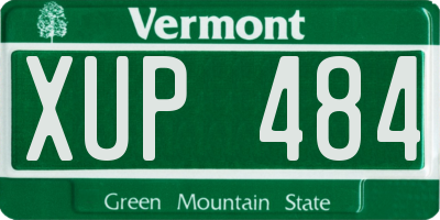 VT license plate XUP484