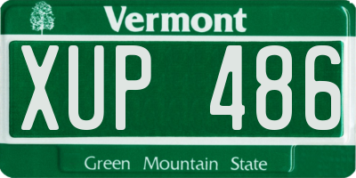 VT license plate XUP486