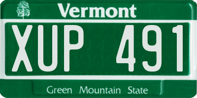VT license plate XUP491