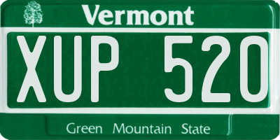 VT license plate XUP520