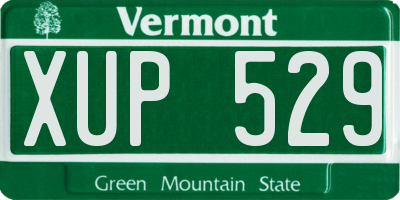 VT license plate XUP529