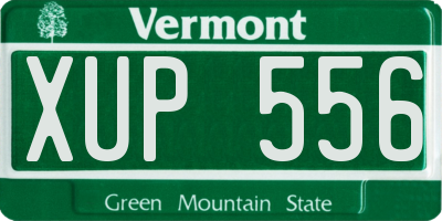 VT license plate XUP556