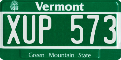 VT license plate XUP573