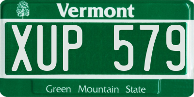 VT license plate XUP579