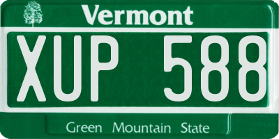 VT license plate XUP588
